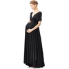 image:image72styles Maternity MultiWay Wrap Infinity Maxi Dress for Baby Shower  Soft Stretchy Comfort Flattering Highlight Curves FullTerm Pregnancy amp Postpartum amp Nursing Friendly NonSeeThroughBlack
