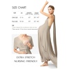 image:image72styles Maternity MultiWay Wrap Infinity Maxi Dress for Baby Shower  Soft Stretchy Comfort Flattering Highlight Curves FullTerm Pregnancy amp Postpartum amp Nursing Friendly NonSeeThroughTaupe