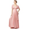 image:image72styles Maternity MultiWay Wrap Infinity Maxi Dress for Baby Shower  Soft Stretchy Comfort Flattering Highlight Curves FullTerm Pregnancy amp Postpartum amp Nursing Friendly NonSeeThroughDusty Rose