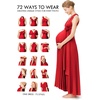 image:image72styles Maternity MultiWay Wrap Infinity Maxi Dress for Baby Shower  Soft Stretchy Comfort Flattering Highlight Curves FullTerm Pregnancy amp Postpartum amp Nursing Friendly NonSeeThroughRed