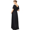 image:image72styles Maternity MultiWay Wrap Infinity Maxi Dress for Baby Shower  Soft Stretchy Comfort Flattering Highlight Curves FullTerm Pregnancy amp Postpartum amp Nursing Friendly NonSeeThroughBlack