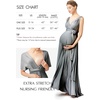 image:image72styles Maternity MultiWay Wrap Infinity Maxi Dress for Baby Shower  Soft Stretchy Comfort Flattering Highlight Curves FullTerm Pregnancy amp Postpartum amp Nursing Friendly NonSeeThroughGrey