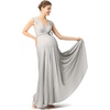 image:image72styles Maternity MultiWay Wrap Infinity Maxi Dress for Baby Shower  Soft Stretchy Comfort Flattering Highlight Curves FullTerm Pregnancy amp Postpartum amp Nursing Friendly NonSeeThroughSilver Grey