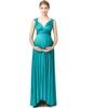 image:image72styles Maternity MultiWay Wrap Infinity Maxi Dress for Baby Shower  Soft Stretchy Comfort Flattering Highlight Curves FullTerm Pregnancy amp Postpartum amp Nursing Friendly NonSeeThroughTeal