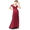 image:image72styles Maternity MultiWay Wrap Infinity Maxi Dress for Baby Shower  Soft Stretchy Comfort Flattering Highlight Curves FullTerm Pregnancy amp Postpartum amp Nursing Friendly NonSeeThroughBurgundy