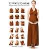 image:image72styles Maternity MultiWay Wrap Infinity Maxi Dress for Baby Shower  Soft Stretchy Comfort Flattering Highlight Curves FullTerm Pregnancy amp Postpartum amp Nursing Friendly NonSeeThroughBurnt Orange