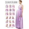 image:image72styles Maternity MultiWay Wrap Infinity Maxi Dress for Baby Shower  Soft Stretchy Comfort Flattering Highlight Curves FullTerm Pregnancy amp Postpartum amp Nursing Friendly NonSeeThroughLavender