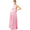 image:image72styles Maternity MultiWay Wrap Infinity Maxi Dress for Baby Shower  Soft Stretchy Comfort Flattering Highlight Curves FullTerm Pregnancy amp Postpartum amp Nursing Friendly NonSeeThroughBlush Pink