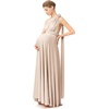 image:image72styles Maternity MultiWay Wrap Infinity Maxi Dress for Baby Shower  Soft Stretchy Comfort Flattering Highlight Curves FullTerm Pregnancy amp Postpartum amp Nursing Friendly NonSeeThroughChampagne