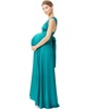 image:image72styles Maternity MultiWay Wrap Infinity Maxi Dress for Baby Shower  Soft Stretchy Comfort Flattering Highlight Curves FullTerm Pregnancy amp Postpartum amp Nursing Friendly NonSeeThroughTeal