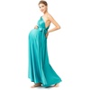 image:image72styles Maternity MultiWay Wrap Infinity Maxi Dress for Baby Shower  Soft Stretchy Comfort Flattering Highlight Curves FullTerm Pregnancy amp Postpartum amp Nursing Friendly NonSeeThroughTurquoise