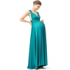 image:image72styles Maternity MultiWay Wrap Infinity Maxi Dress for Baby Shower  Soft Stretchy Comfort Flattering Highlight Curves FullTerm Pregnancy amp Postpartum amp Nursing Friendly NonSeeThroughTeal
