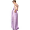 image:image72styles Maternity MultiWay Wrap Infinity Maxi Dress for Baby Shower  Soft Stretchy Comfort Flattering Highlight Curves FullTerm Pregnancy amp Postpartum amp Nursing Friendly NonSeeThroughLavender