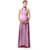 image:image72styles Maternity MultiWay Wrap Infinity Maxi Dress for Baby Shower  Soft Stretchy Comfort Flattering Highlight Curves FullTerm Pregnancy amp Postpartum amp Nursing Friendly NonSeeThroughMauve