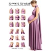 image:image72styles Maternity MultiWay Wrap Infinity Maxi Dress for Baby Shower  Soft Stretchy Comfort Flattering Highlight Curves FullTerm Pregnancy amp Postpartum amp Nursing Friendly NonSeeThroughMauve