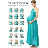 image:image72styles Maternity MultiWay Wrap Infinity Maxi Dress for Baby Shower  Soft Stretchy Comfort Flattering Highlight Curves FullTerm Pregnancy amp Postpartum amp Nursing Friendly NonSeeThroughTurquoise