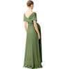 image:image72styles Maternity MultiWay Wrap Infinity Maxi Dress for Baby Shower  Soft Stretchy Comfort Flattering Highlight Curves FullTerm Pregnancy amp Postpartum amp Nursing Friendly NonSeeThroughOlive Green