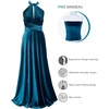 image:image72styles Velvet MultiWay Wrap Infinity Maxi Dress for Bridesmaids  Free Bandeau Soft Velvet One Size amp Plus Wedding Party Formal EventsBlue