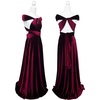 image:image72styles Velvet MultiWay Wrap Infinity Maxi Dress for Bridesmaids  Free Bandeau Soft Velvet One Size amp Plus Wedding Party Formal EventsBurgundy