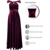 image:image72styles Velvet MultiWay Wrap Infinity Maxi Dress for Bridesmaids  Free Bandeau Soft Velvet One Size amp Plus Wedding Party Formal EventsBurgundy