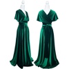 image:image72styles Velvet MultiWay Wrap Infinity Maxi Dress for Bridesmaids  Free Bandeau Soft Velvet One Size amp Plus Wedding Party Formal EventsGreen