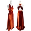 image:image72styles Velvet MultiWay Wrap Infinity Maxi Dress for Bridesmaids  Free Bandeau Soft Velvet One Size amp Plus Wedding Party Formal EventsOrange