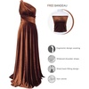 image:image72styles Velvet MultiWay Wrap Infinity Maxi Dress for Bridesmaids  Free Bandeau Soft Velvet One Size amp Plus Wedding Party Formal EventsRust Brown
