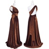 image:image72styles Velvet MultiWay Wrap Infinity Maxi Dress for Bridesmaids  Free Bandeau Soft Velvet One Size amp Plus Wedding Party Formal EventsRust Brown