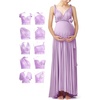 image:image72styles Maternity MultiWay Wrap Infinity Maxi Dress for Baby Shower  Soft Stretchy Comfort Flattering Highlight Curves FullTerm Pregnancy amp Postpartum amp Nursing Friendly NonSeeThroughLavender